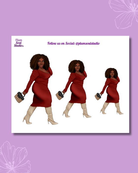 Micah Sweater Dress Mini Sticker Sheet