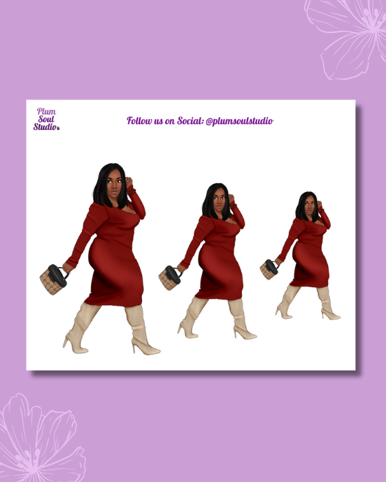 Micah Sweater Dress Mini Sticker Sheet