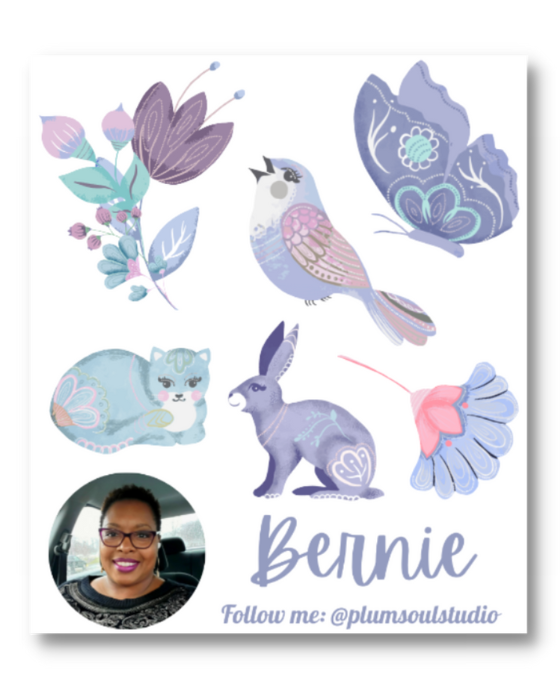 Pastel Folklife Contact Cards