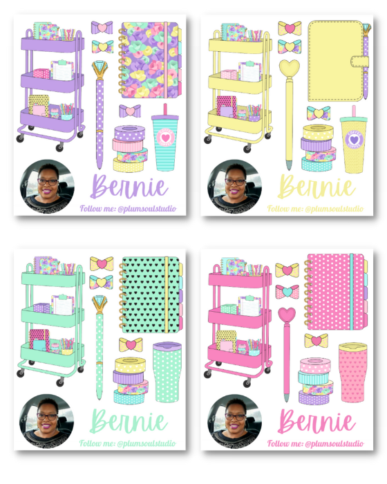 Planner Cart Assorted Contact Cards