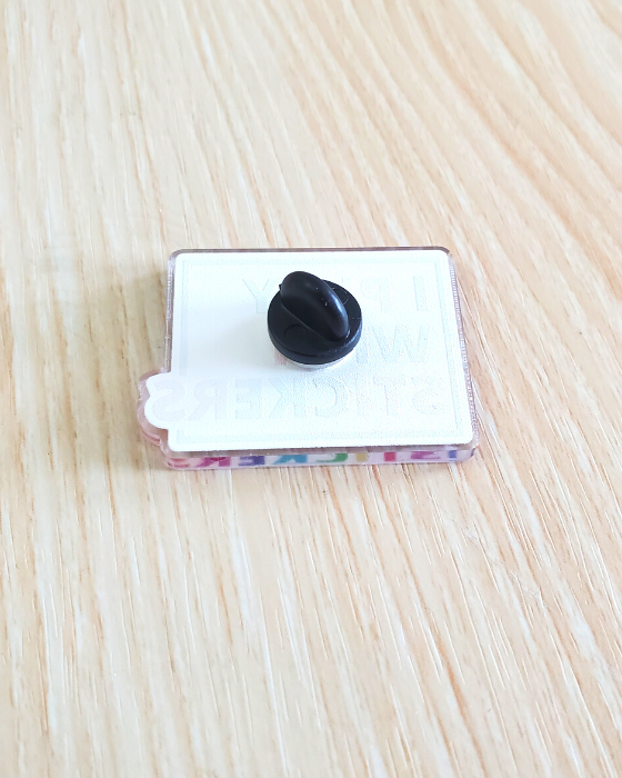 I Play with Stickers Acrylic Pin