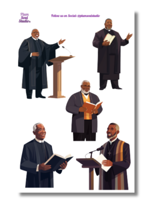 Preacher Collection Men Sticker Sheet