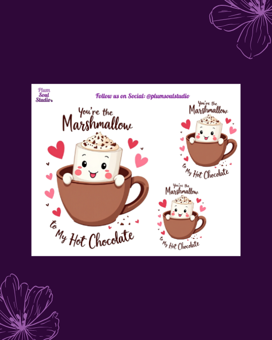 Punny Valentine Hot Chocolate Mini Sticker Sheet