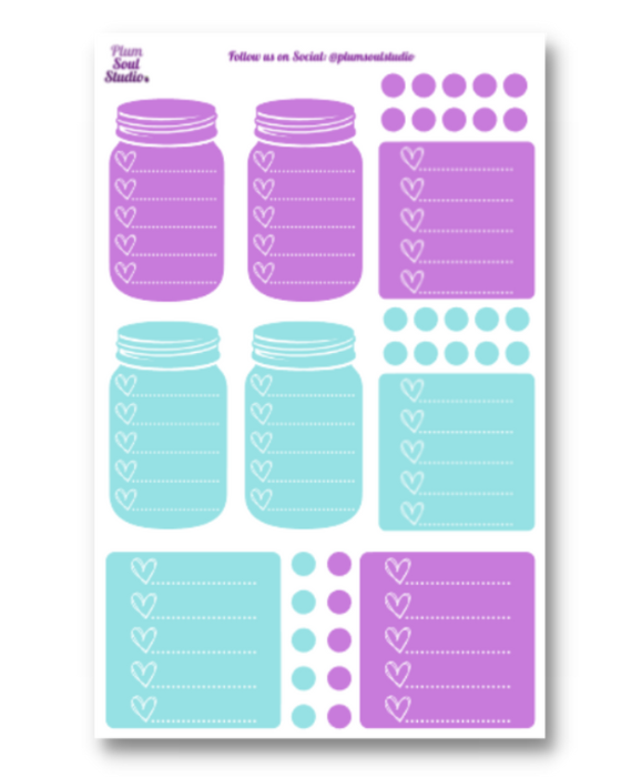 Savings Jar Sticker Sheet
