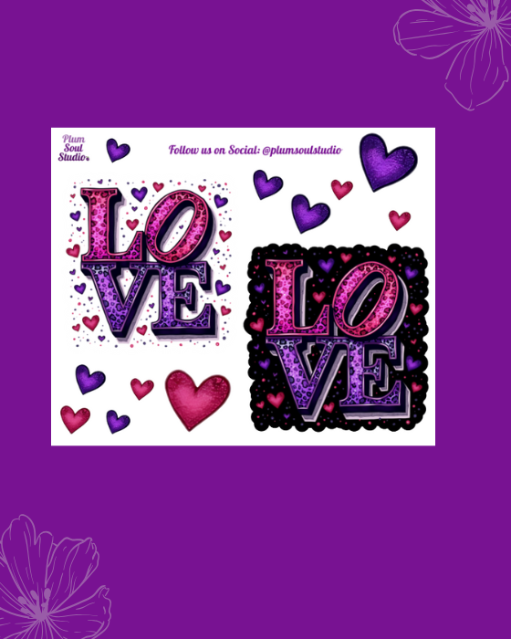 Hearts of Love Mini Sticker Sheet
