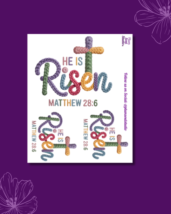 He Is Risen Crochet Mini Sticker Sheet