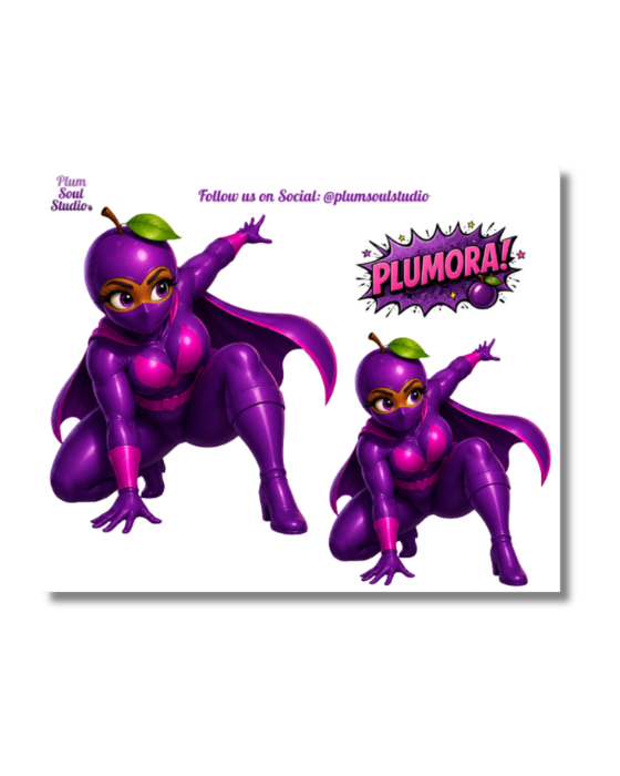 Plumora Crouching Pose Mini Sticker Sheet