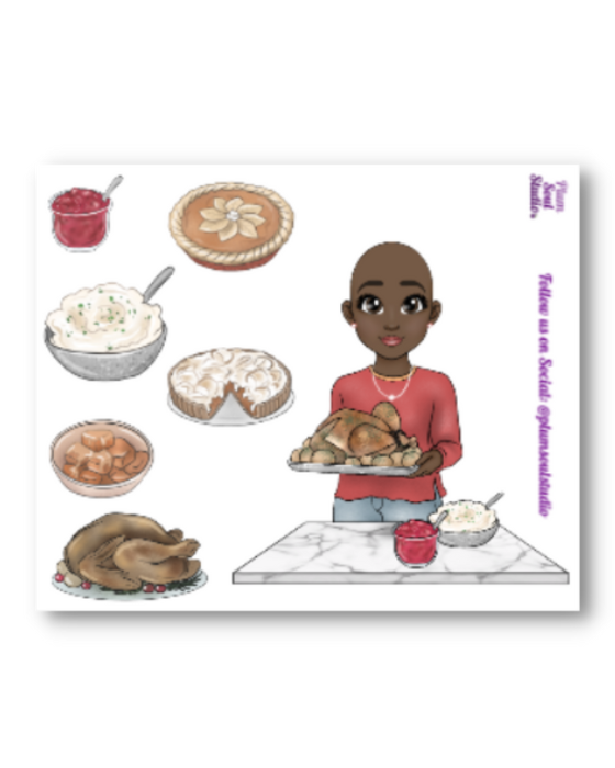 Thanksgiving Turkey Sticker Sheet