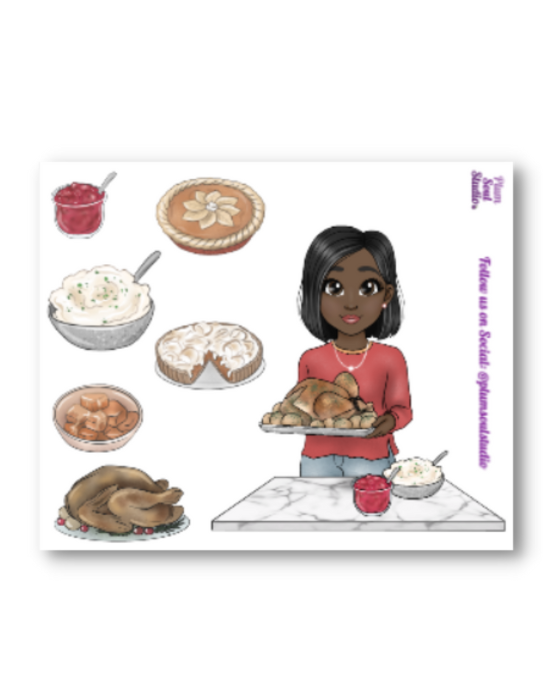 Thanksgiving Turkey Sticker Sheet