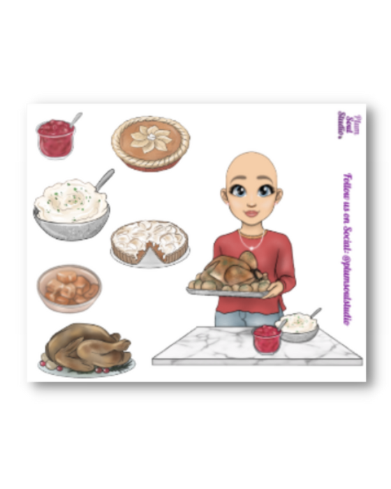 Thanksgiving Turkey Sticker Sheet