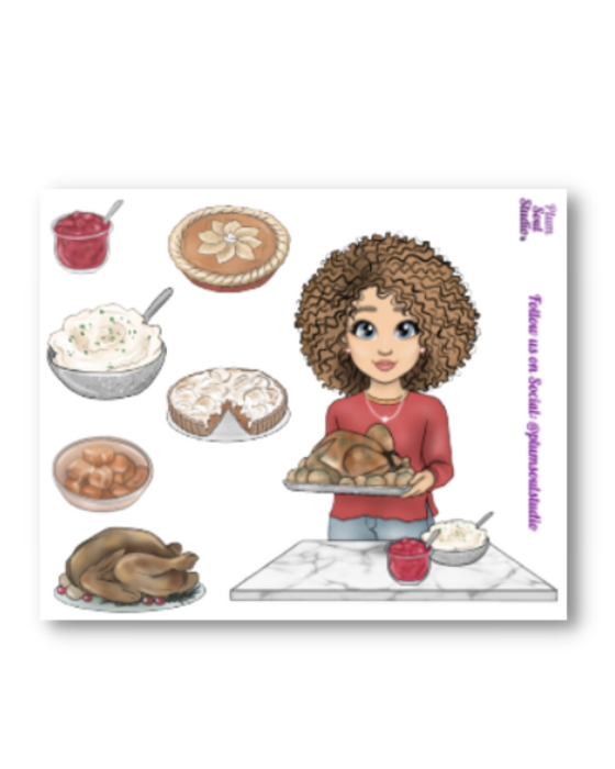 Thanksgiving Turkey Sticker Sheet