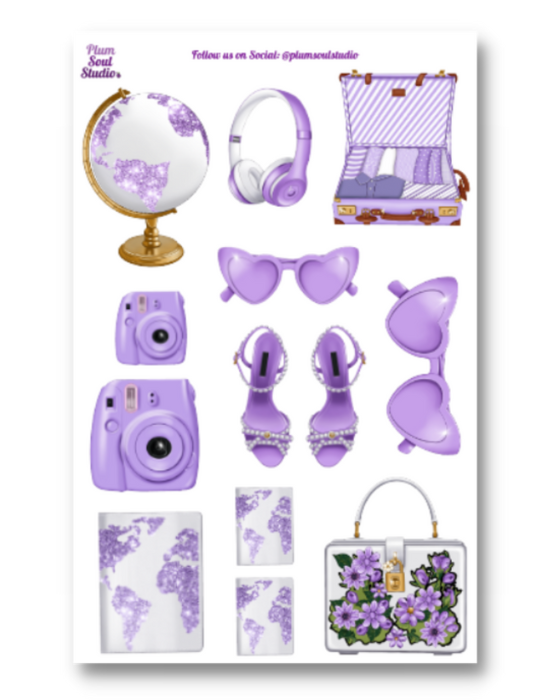 Travel in Style Sticker Sheet