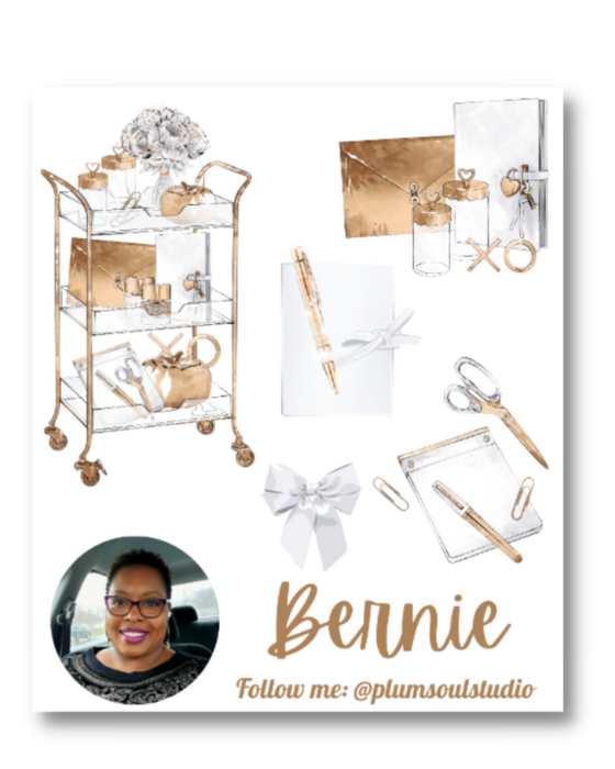 White and Gold Contact Cards