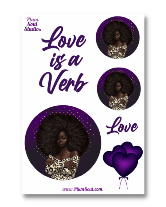 Tyler Love is a Verb Sticker Sheet