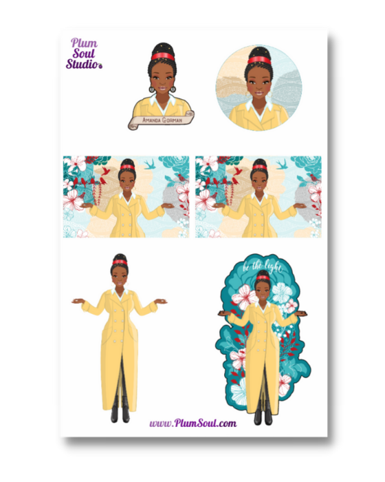Amanda Gorman Sticker Sheet