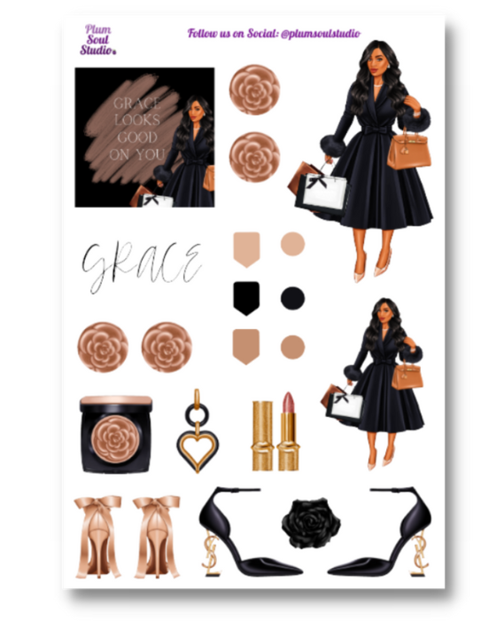 Grace Looks Good on You Sticker Sheet