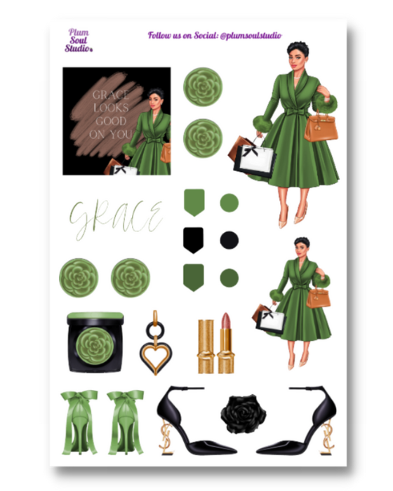Grace Looks Good on You Sticker Sheet