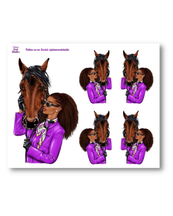 A Girl and Her Horse Mini Sticker Sheet