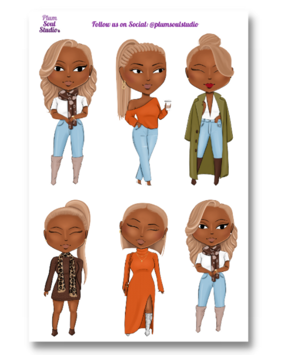 Betty Ready for Fall Sticker Sheet