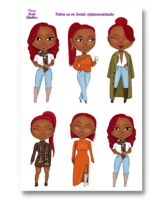 Betty Ready for Fall Sticker Sheet