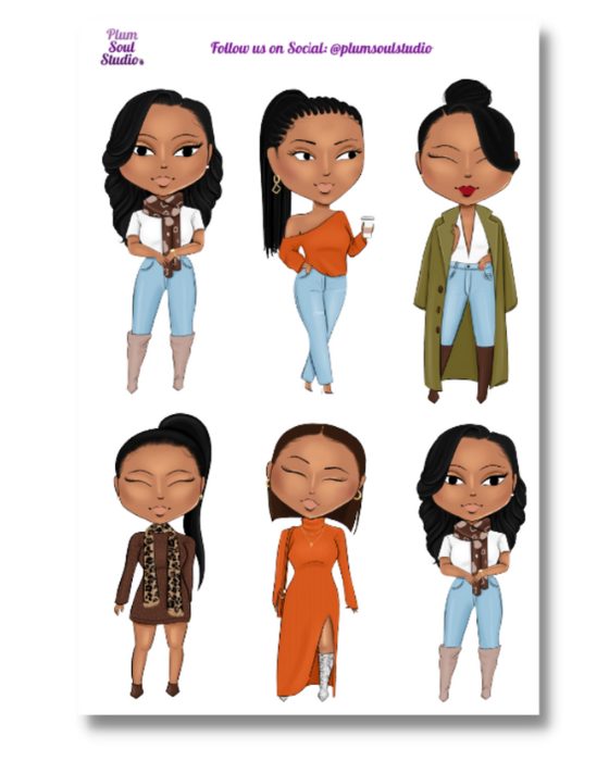 Betty Ready for Fall Sticker Sheet