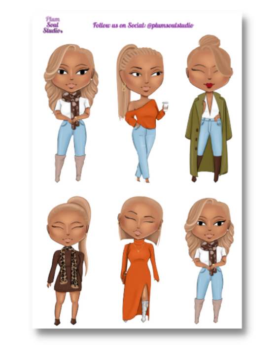 Betty Ready for Fall Sticker Sheet