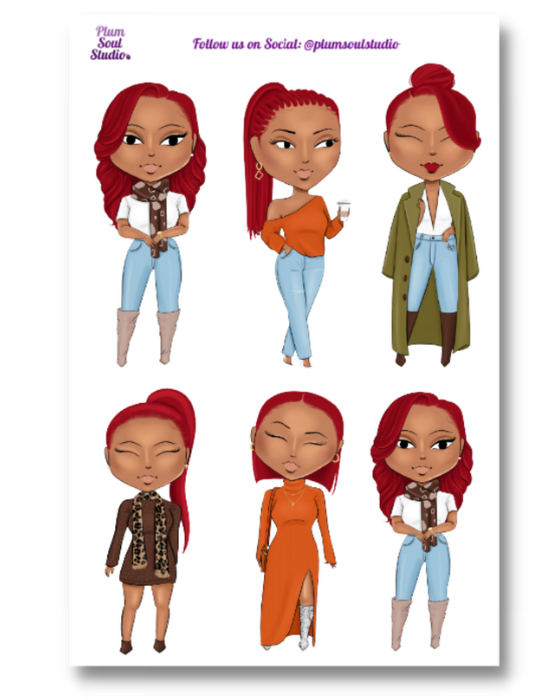 Betty Ready for Fall Sticker Sheet