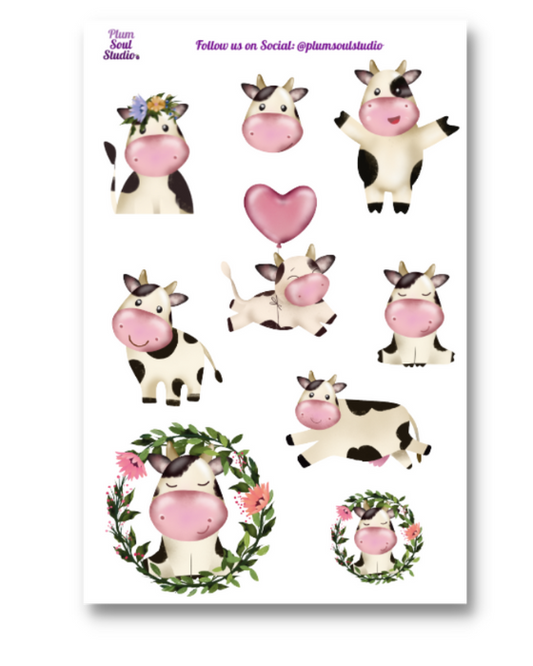 Callie the Cow Sticker Sheet
