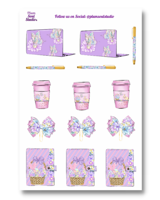 Easter Planner Elements Sticker Sheet