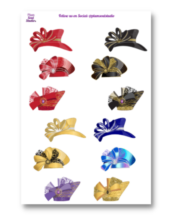 Hats on Display Sticker Sheet