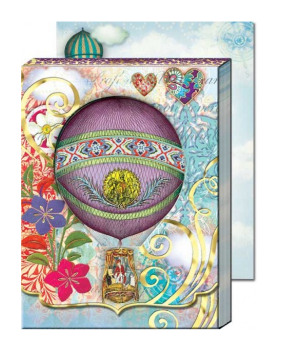Hot Air Balloons Die-Cut Window Pocket Note Pad