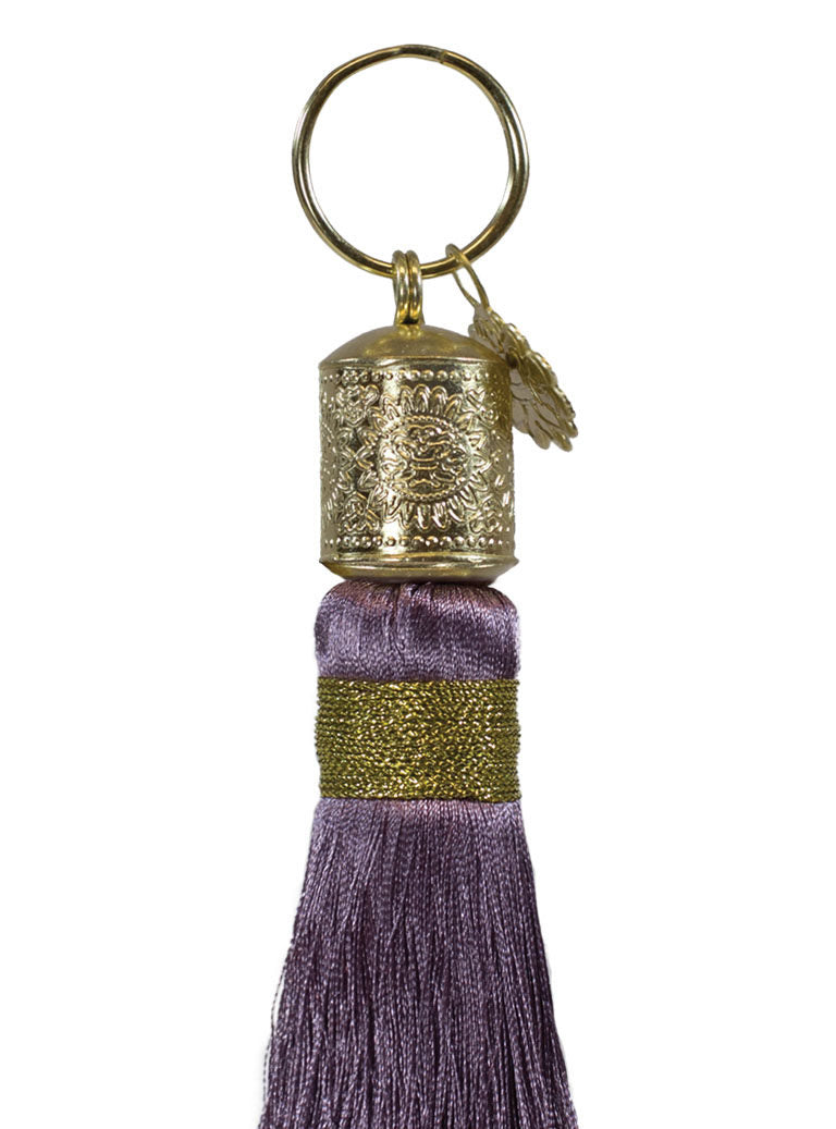 Dusty Plum Tassel Key Chain