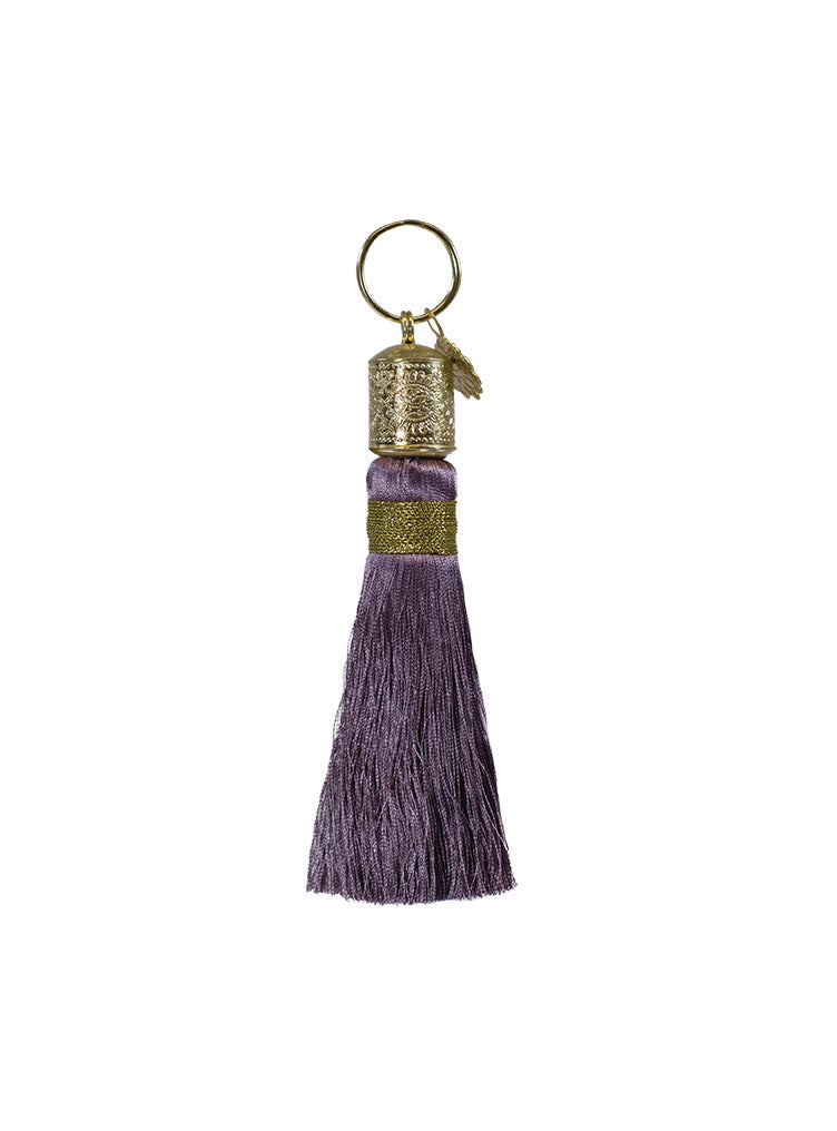 Dusty Plum Tassel Key Chain