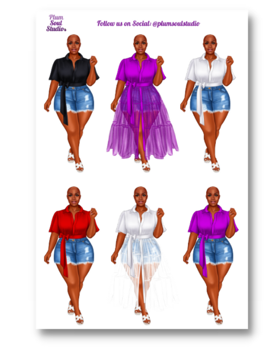 Katina Sticker Sheet Bald