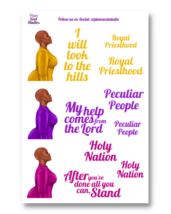 Look to the Hills Sticker Sheet Bald