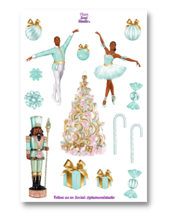 Nutcracker Christmas Sticker Sheet