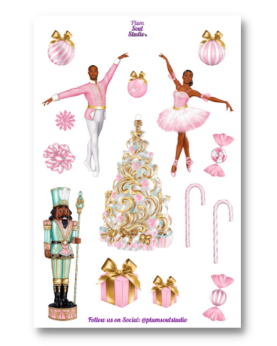Nutcracker Christmas Sticker Sheet