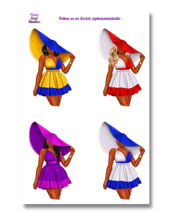 Tammy Retro Beach Sticker Sheet