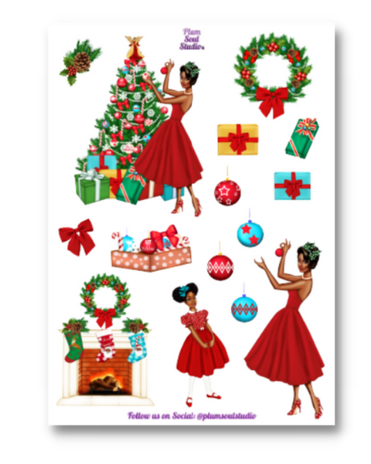 Retro Christmas Sticker Sheet