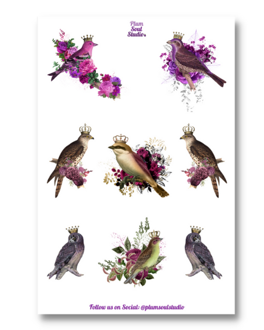 Royal Birds Sticker Sheet