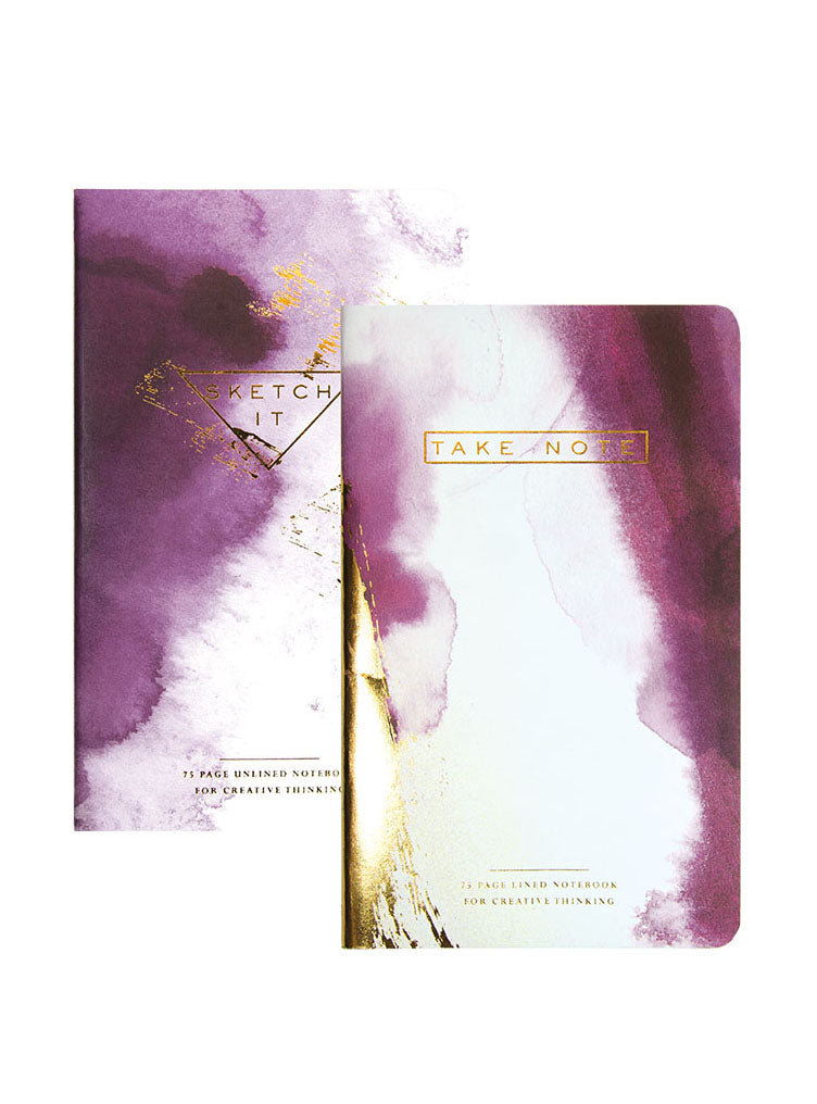 Plum Watercolor Sketch & Scribble Set