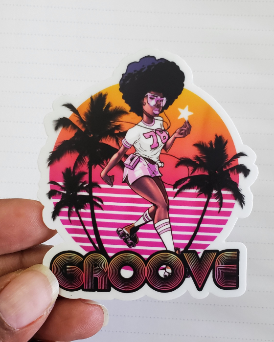 Roll to the Groove Vinyl Die Cut Sticker