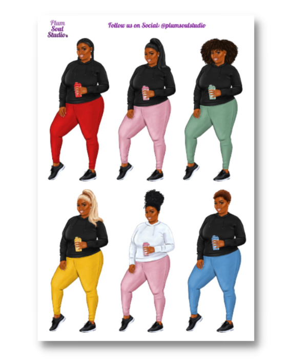 Tenea Workout Sticker Sheet