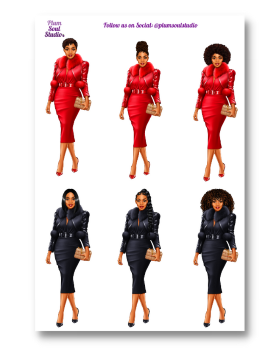 Trisha Fur Suit Sticker Sheet