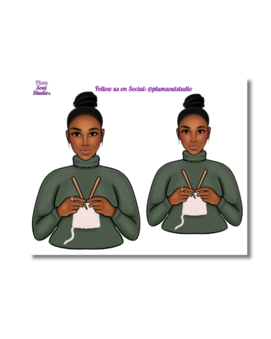 Hobby - Knitting Mini Sticker Sheet