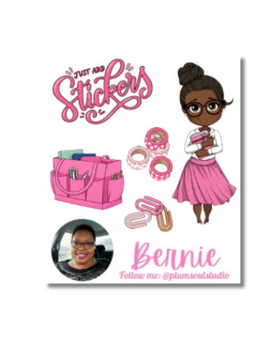Oh So Paper Planner Girl Contact Card