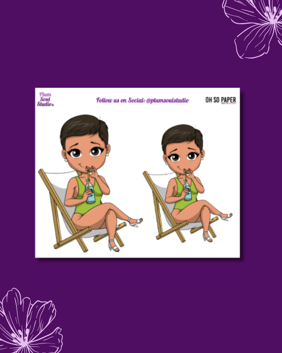 Oh So Paper Poolside Mini Sticker Sheet