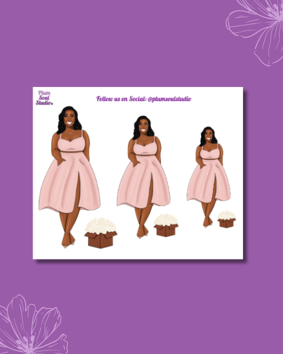 Spring Fling Full Figured Mini Sticker Sheet