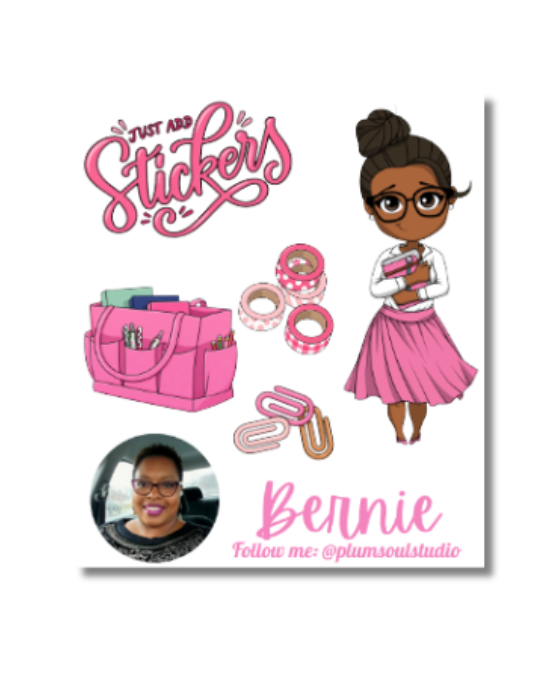 Oh So Paper Planner Girl Contact Card