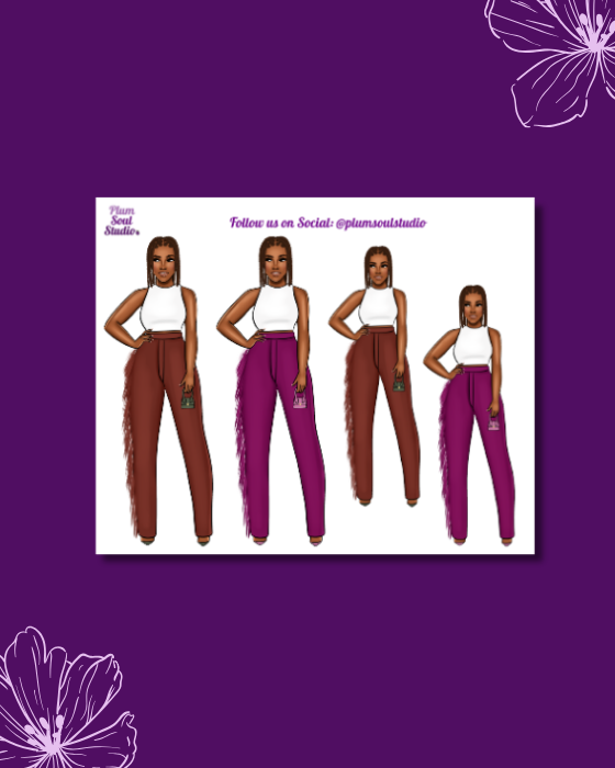 Michelle in Frills Mini Sticker Sheet